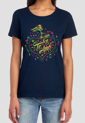 Cotton Soul, LOONEY TUNES DIA DE LOS MUERTOS TE AMO LOLA BUNNY HALLOWEEN - Print T-shirt - dark blue