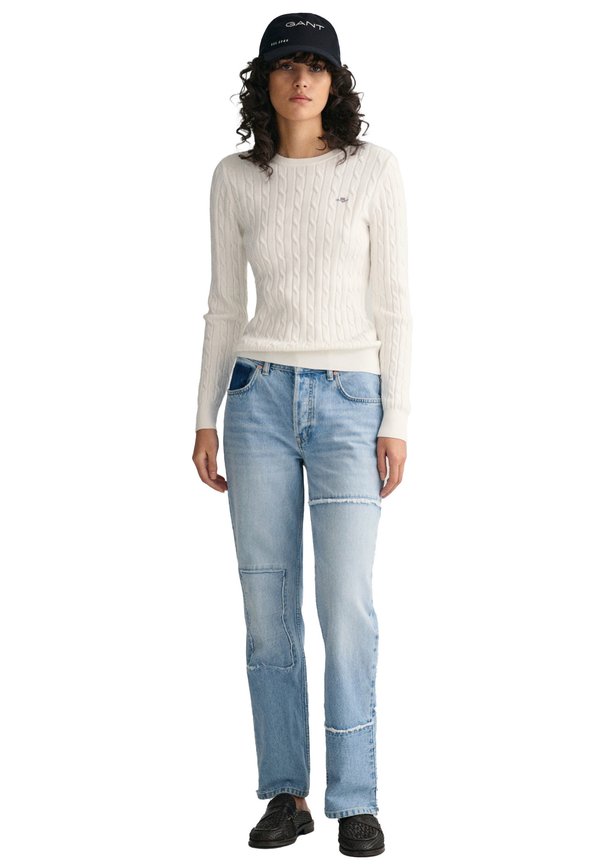 CABLE C NECK - Jumper - eggshell3