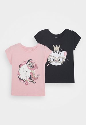NMFJULLIA 2 PACK - T-shirts print - dark sapphire