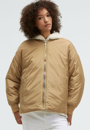 OPTIMIST IM AVIATOR-STIL - Bomber Jacket - light cognac