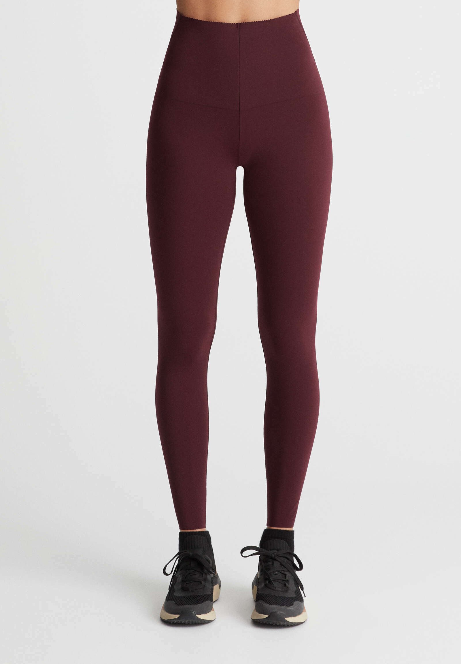 OYSHO COMPRESSIVE WAIST CONTROL - Legging - bordeaux/bordeauxrood - Zalando .nl