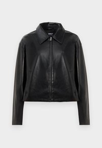 ONLNICKI ZIP JACKET - Dirbtinės odos striukė - black