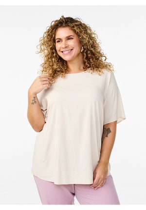 Zizzi T-Shirt basic - pumice stone