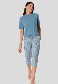 Schiesser MIX 3/4 LANG - Pyjamahousut/-shortsit - blaugrau