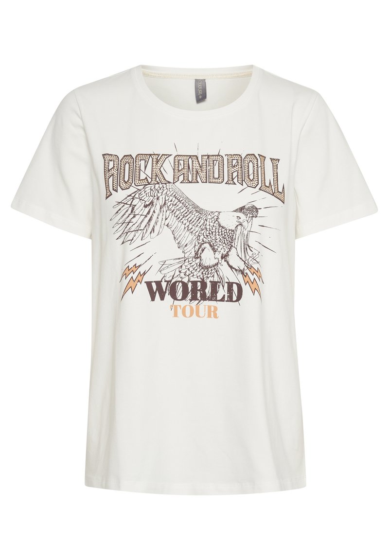 culture T-shirt print crème