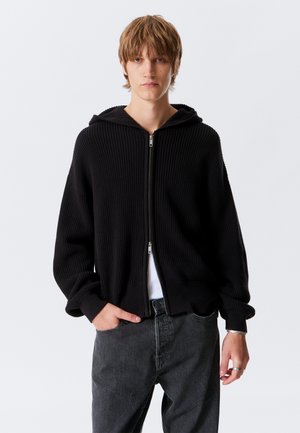 BOXY HOODIE - Kardigan - black
