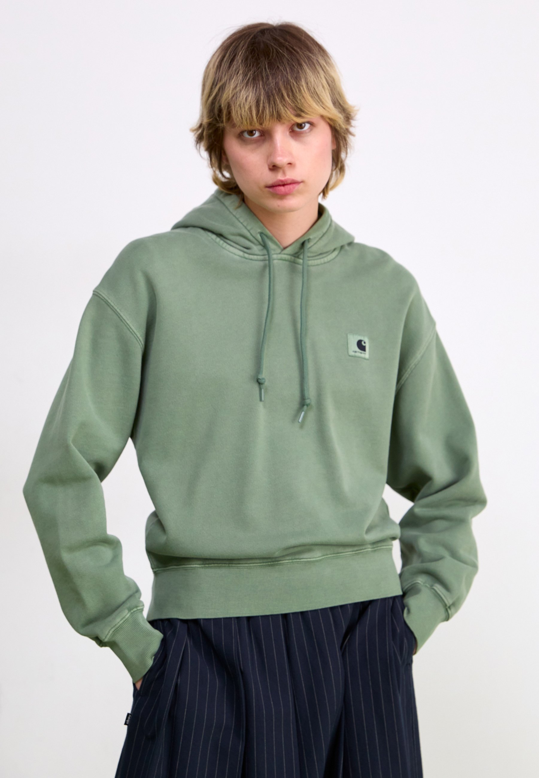 Carhartt WIP HOODED NELSON - Sweatshirt - park garment dyed