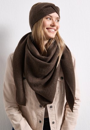 Street One, FEINSTRICK DREIECKSTUCH IN UNIFARBE - Foulard - auburn brown mel
