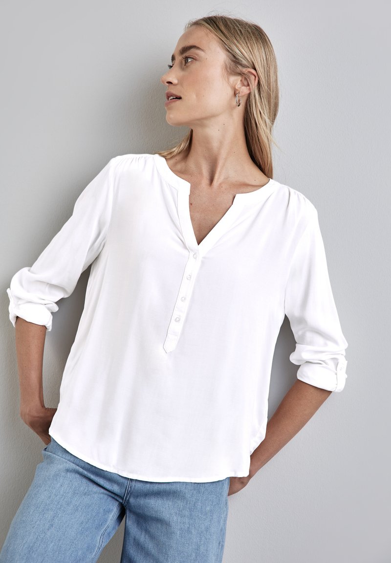 Street One - BASIC IN UNIFARBE - Blouse - weiß, Vergroten