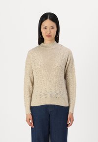 JDY JDYLETTY STRUCTURE - Džemper - beige