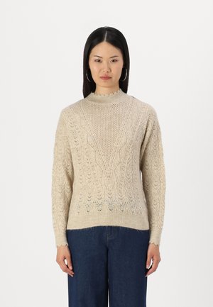 JDY JDYLETTY STRUCTURE - Pullover - beige