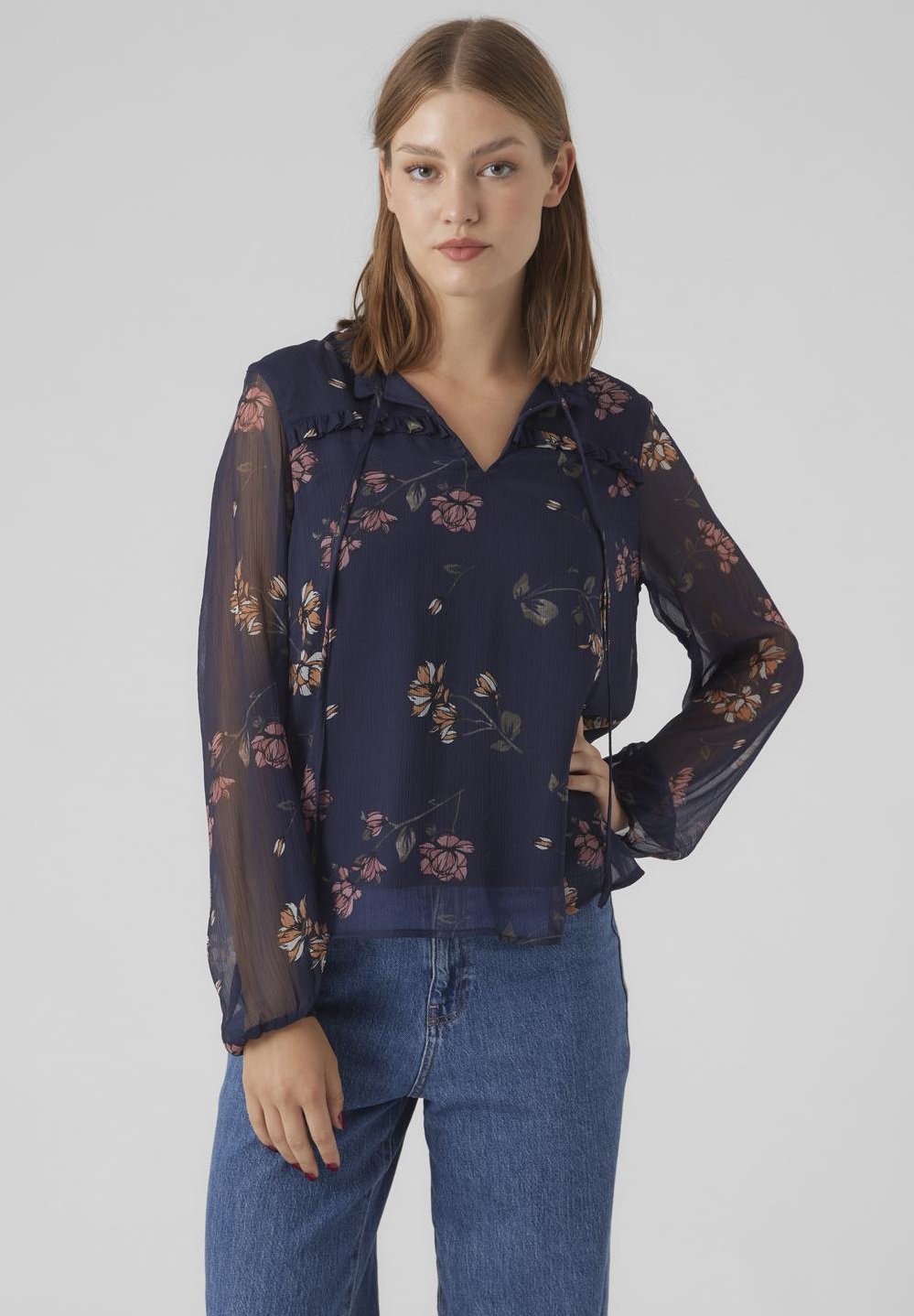 VERO MODA Bluse 'VMNANA' in Weiß | ABOUT YOU