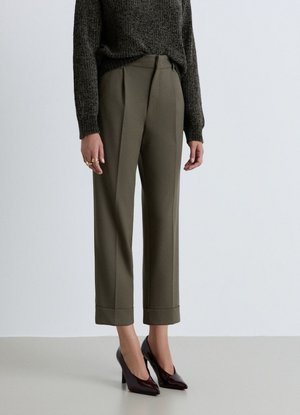 Calliope, PANTALONE LUNGO TINTA UNITA - Pantaloni - verde militare scuro