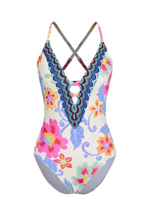 Traje de baño - off-white floral