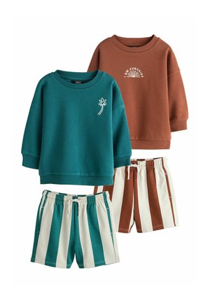 Next, CREW NECK 2 PACK SET - Træningssæt - rust brown and teal