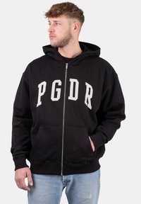 Pegador LAYTON - Bluză de molton cu fermoar - black