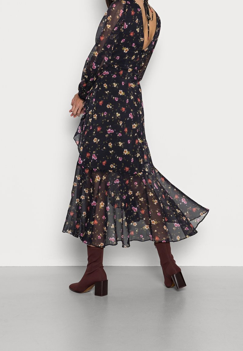 lyocell blend wrap midi dress Women's Wrap Dress with Pockets – Flattering Stretch Midi Dress for Work, Events, and Everyday | SISU