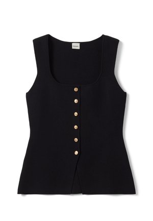 Stefanel, OVERSIZED TOP. - Weste - black