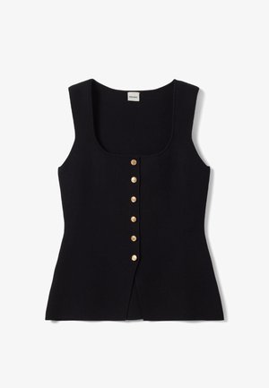 Stefanel, OVERSIZED TOP. - Weste - black