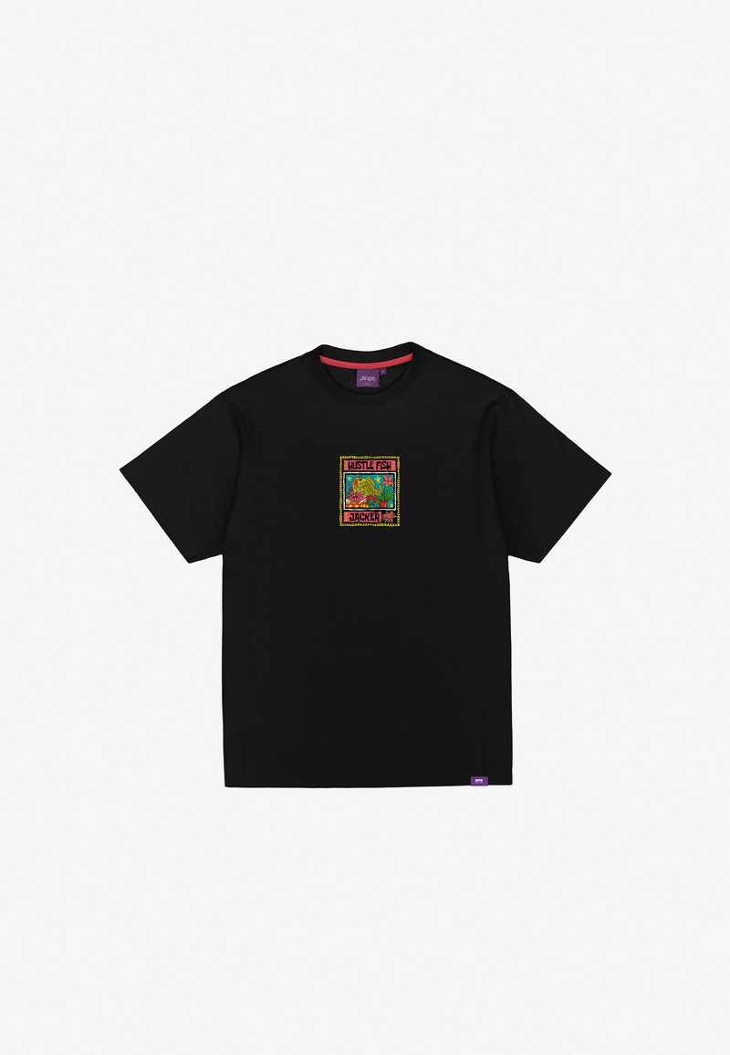 Jacker T-shirt print zwart