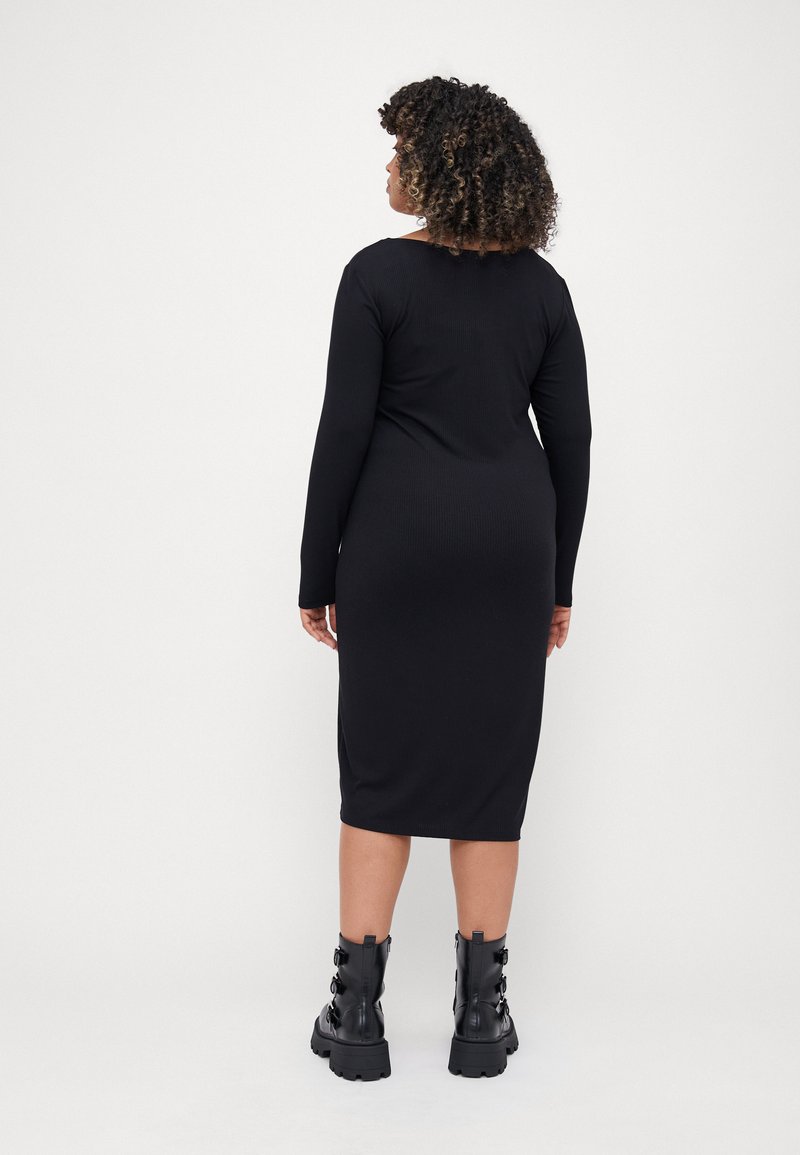 Vero Moda Curve VMCCARINA ASYMMETRIC DRESS - Shift dress - black