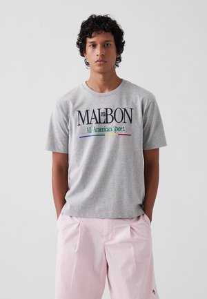 GAP, MALBON LOGO UNISEX - Print T-shirt - light heather grey