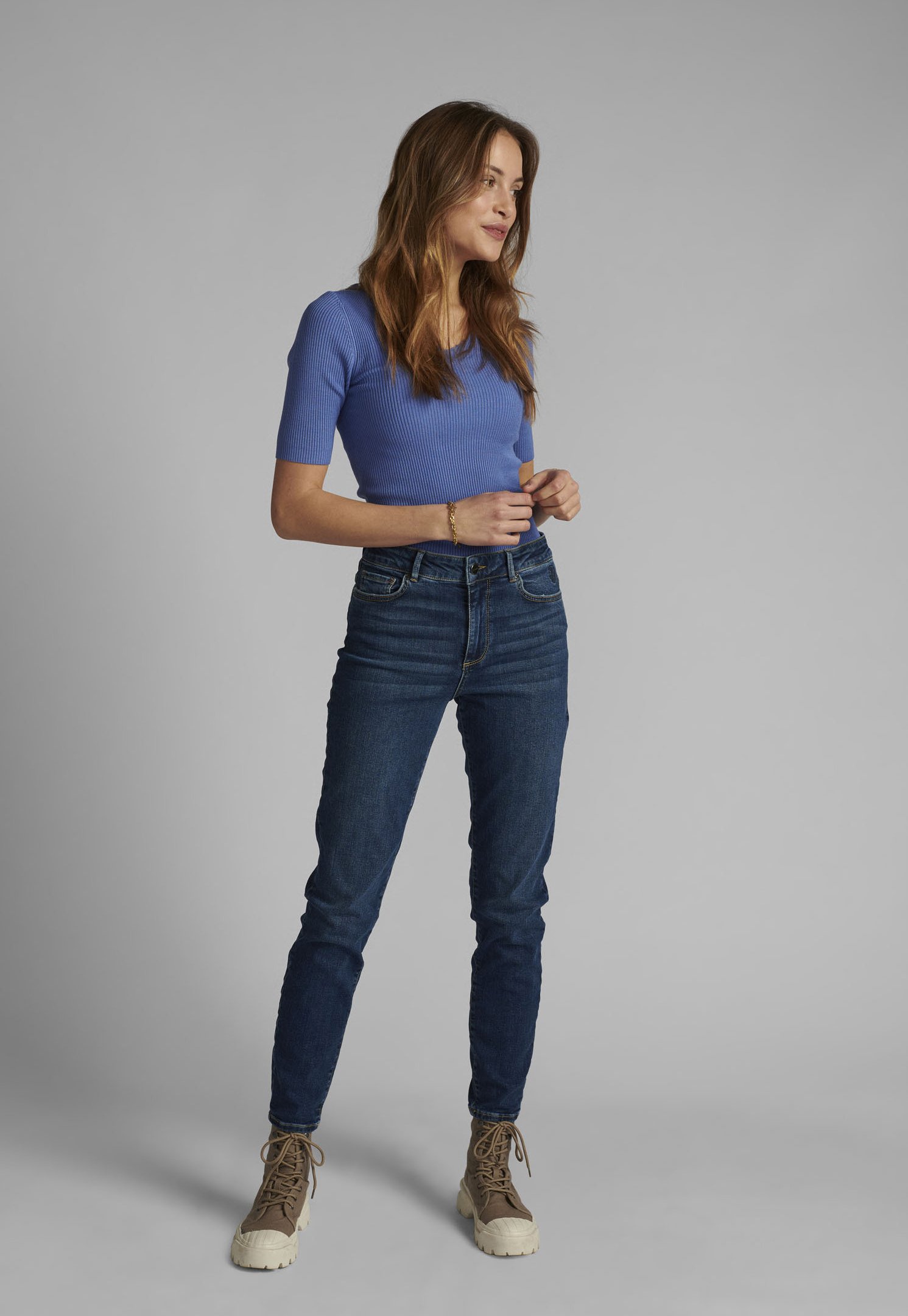 Nümph NUCANYON - Slim fit jeans - medium blue denim/blue denim - Zalando.de