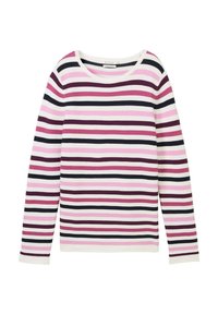 NEW OTTOMAN - Jumper - berry knit stripe design