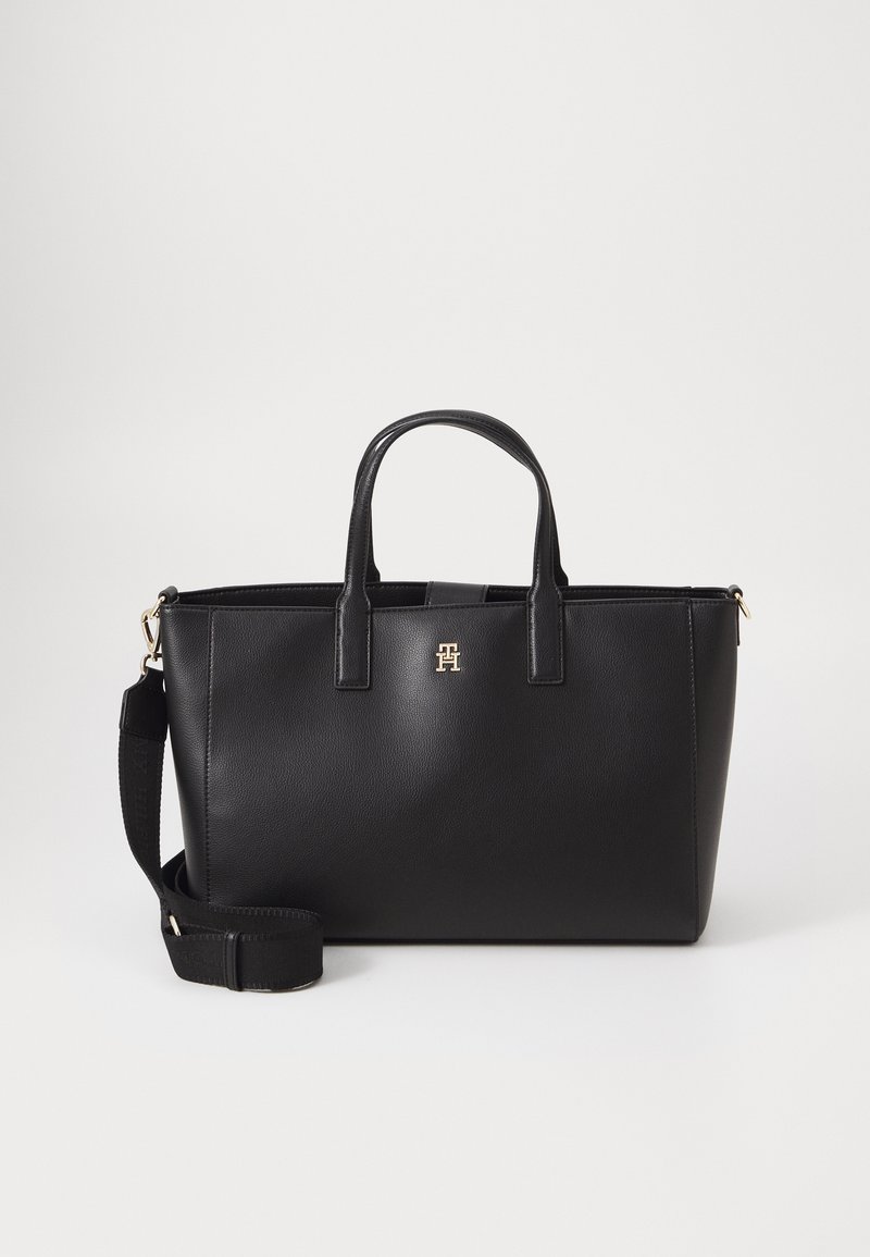 Tommy Hilfiger LOGOTAPE SATCHEL - Håndtasker - black