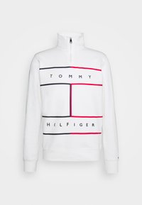LARGE FLAG ZIP MOCK - Sweatshirt - ecru