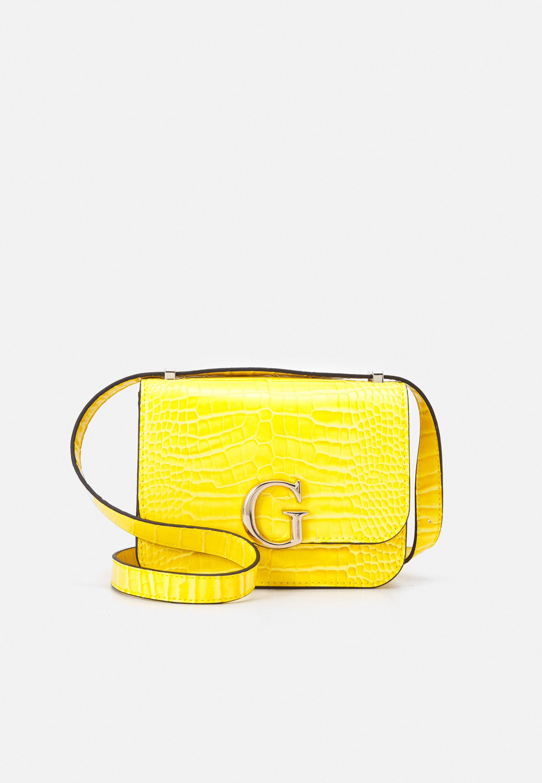 yellow guess purse
