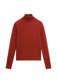 HIGH NECK LONG SLEEVED - Stickad tröja - red