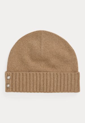 BUTTON-TRIM KNIT BEANIE - Berretto - adirondak heather