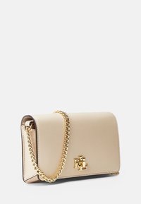 Lauren Ralph Lauren LEATHER CROSSBODY TURN-LOCK TECH CASE - Torba preko tijela - explorer sand