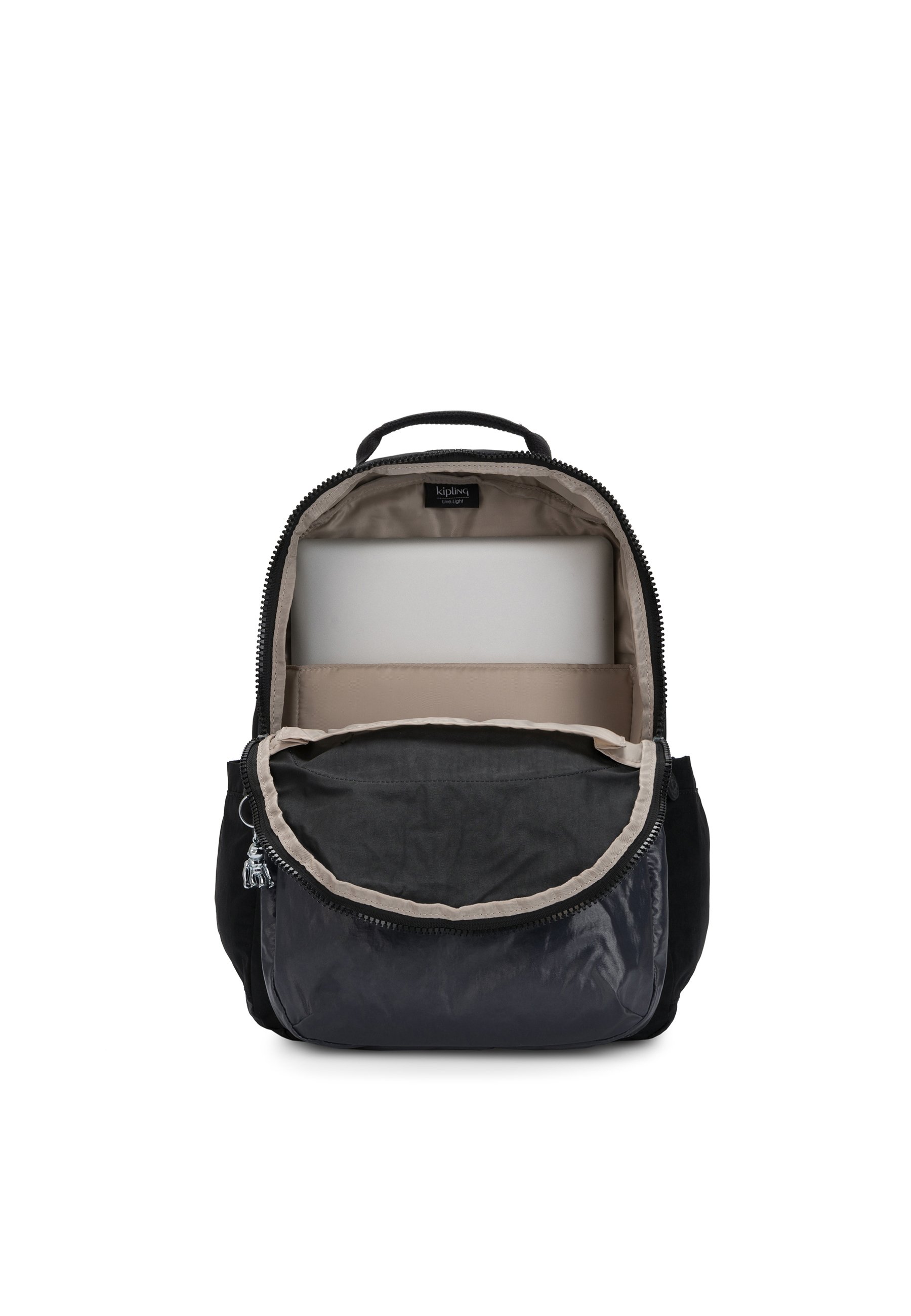 Kipling SEOUL - Mochila escolar - black met bl/negro metalizado - Zalando.es