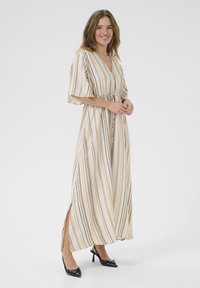 Culture Maksi suknelė - blue brown stripe