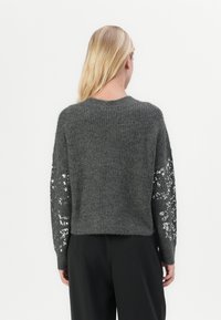 ONLY ONLALTA SEQUIN O NECK - Maglione - dark grey