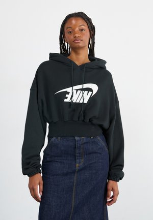 Nike Sportswear CROP DANCE - Sweatshirt - black/sail