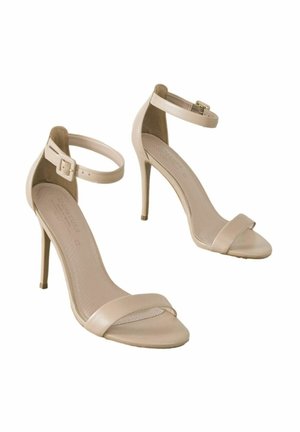 Next, REGULAR FIT - SIGNATURE ROUND TOE SIMPLE - Sandále na vysokom opätku - camel