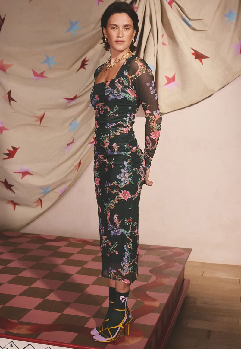 Cath Kidston REGULAR FIT - Day dress - green bird print/green - Zalando