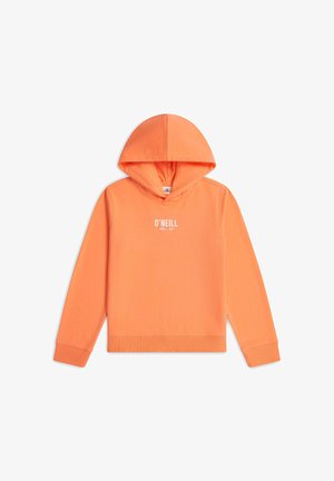 Oranje hooded sweatshirt met lange mouwen en witte "O'NEILL Since 1952" tekst gecentreerd op de borst tegen een witte achtergrond.