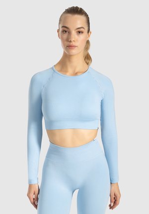 Smilodox CROP LONGSLEEVE MAYSA - Longsleeve - hellblau