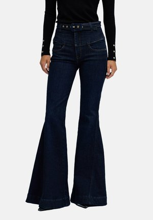 DIVA PUSH IN FLARE - Pantalon classique - blau
