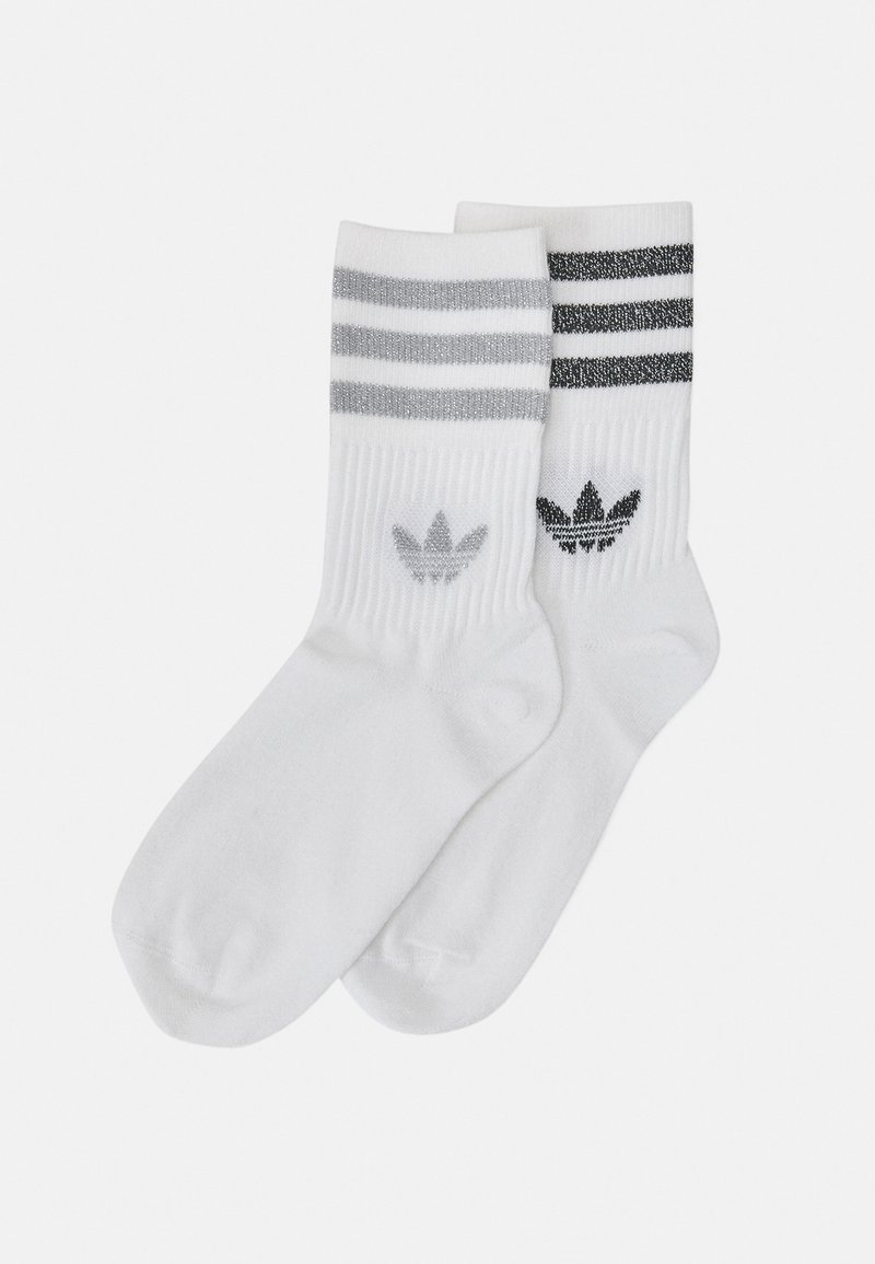 adidas Originals - MID CUT UNISEX 2 PACK  - Zeķes - white/grey/black, Palielināt