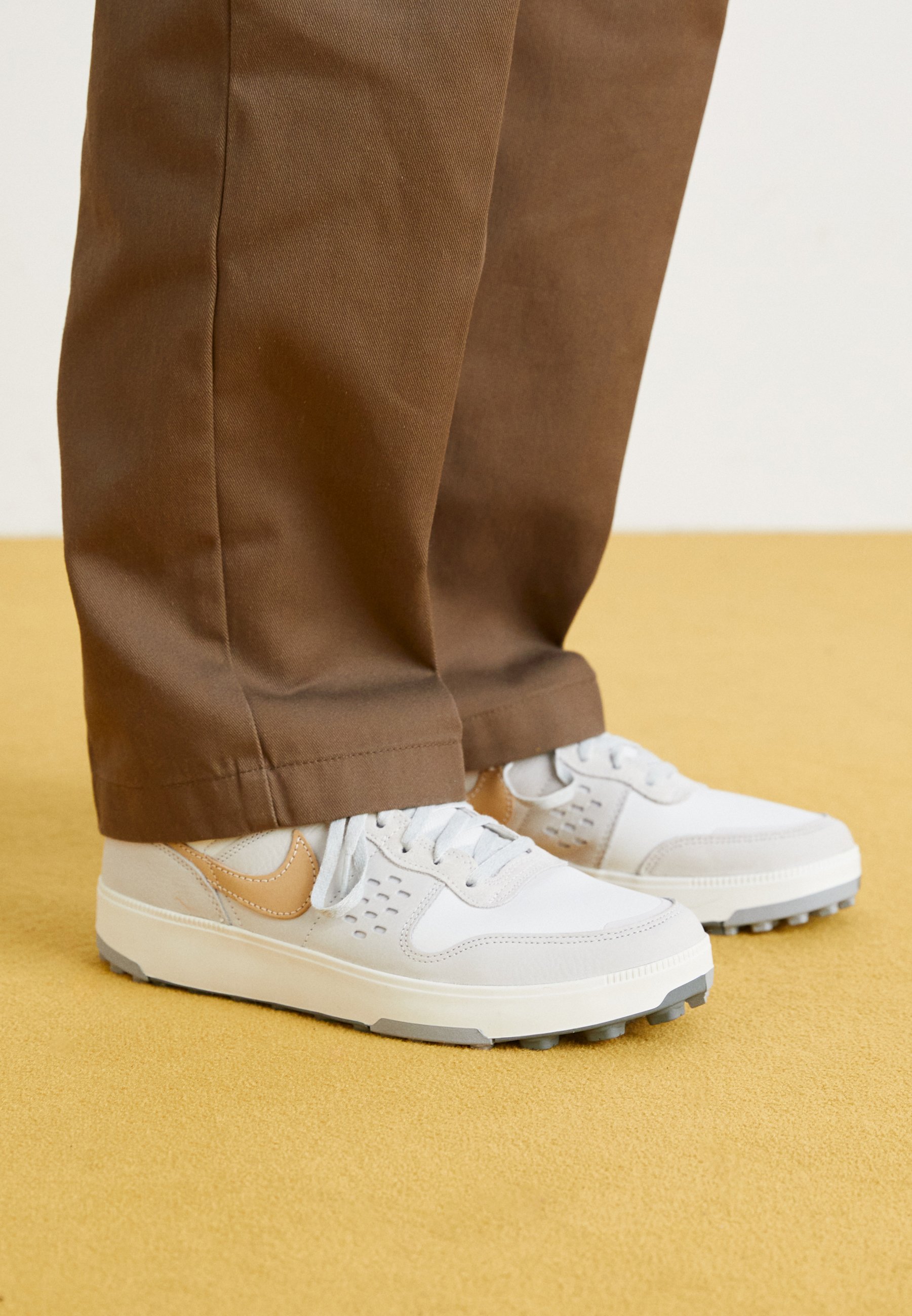 Nike Light Gray and White Sneakers with Tan Sole Nike main image 4