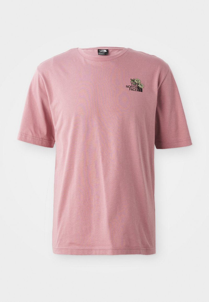 The North Face T-shirt print donkerroze