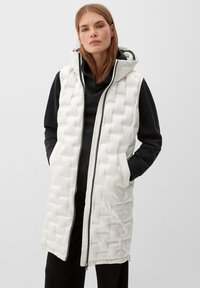 s.Oliver LONG MIT STEPPUNG - Weste - off white