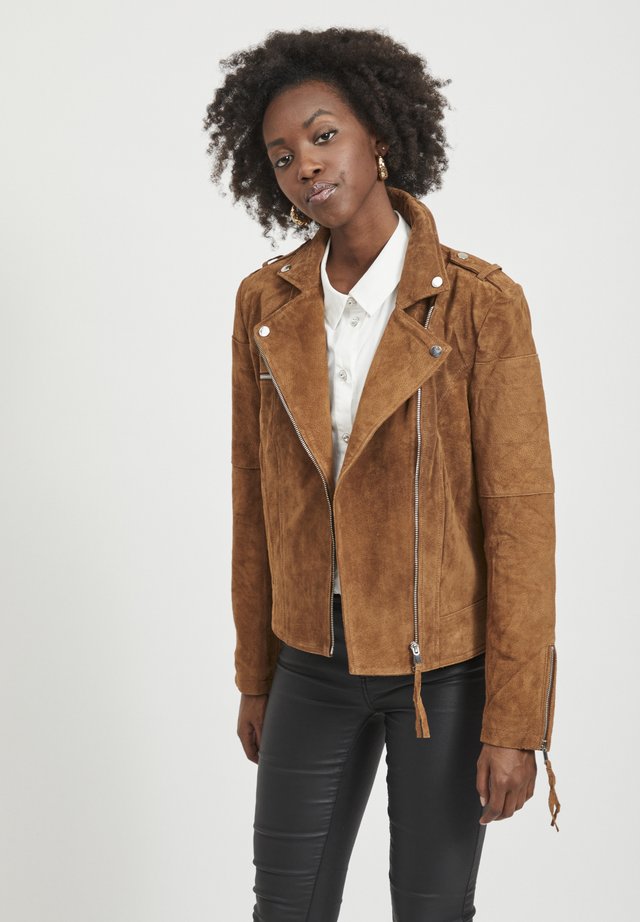 VICRIS - Veste en cuir - brown