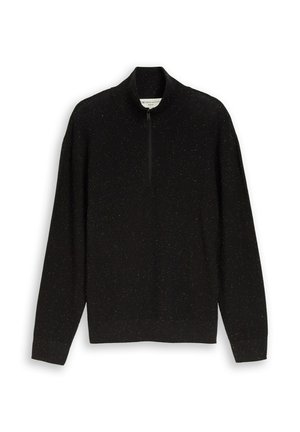 TOM TAILOR DENIM, MULTI COLOR NEP KNITTED TROYER - Trui - black multicolor nep