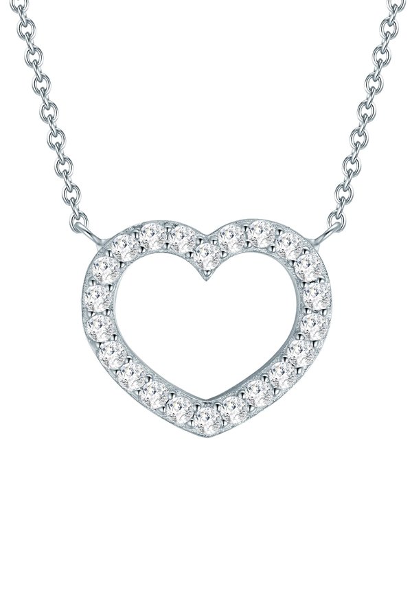HERZ - Halskette - silberfarben